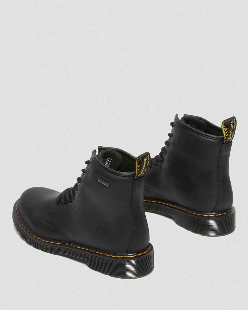 Black Kids' Dr Martens Youth 1460 Waterproof Leather Casual Boots | CA 665BEX